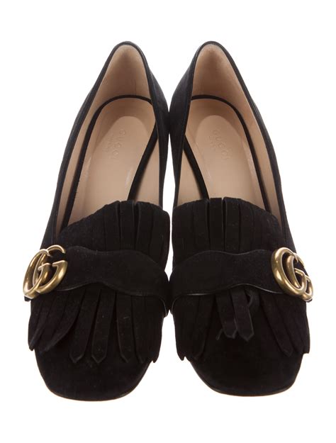 gucci marmont shoes suede|Gucci Marmont shoes for women.